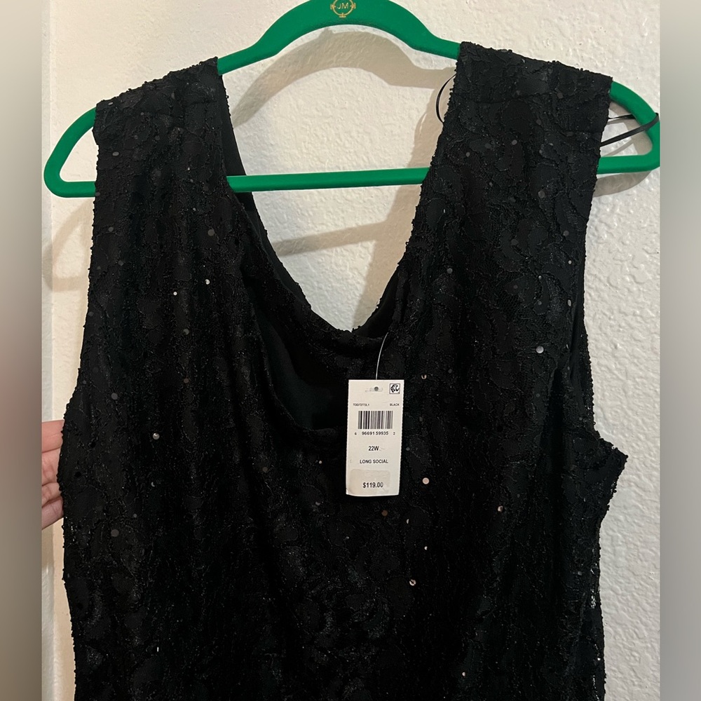 Connected Apparel Black Lace Dress